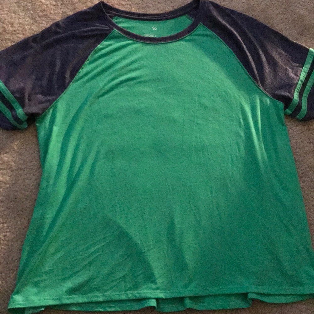 Green and gray shirt